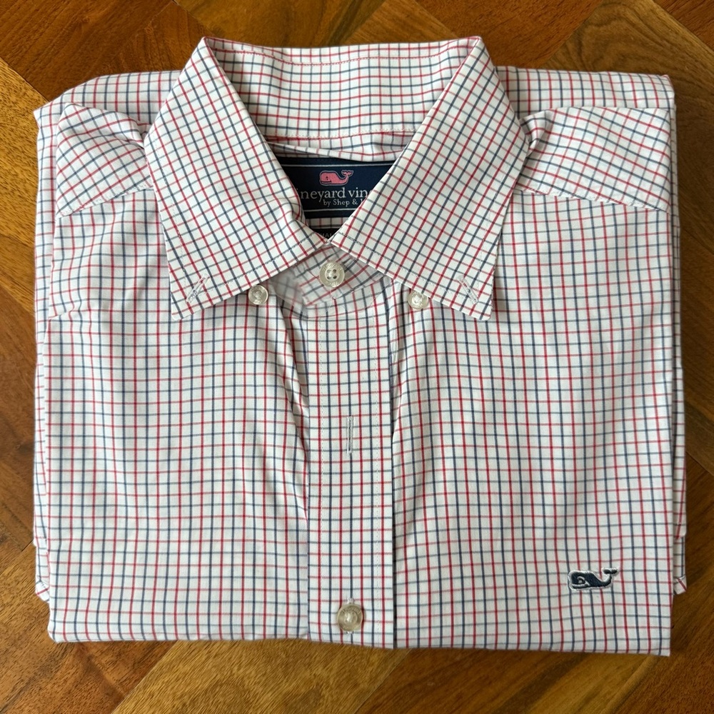 NWOT Vineyard Vines Men’s Cotton Whale Long Sleeve Button Down Size Medium